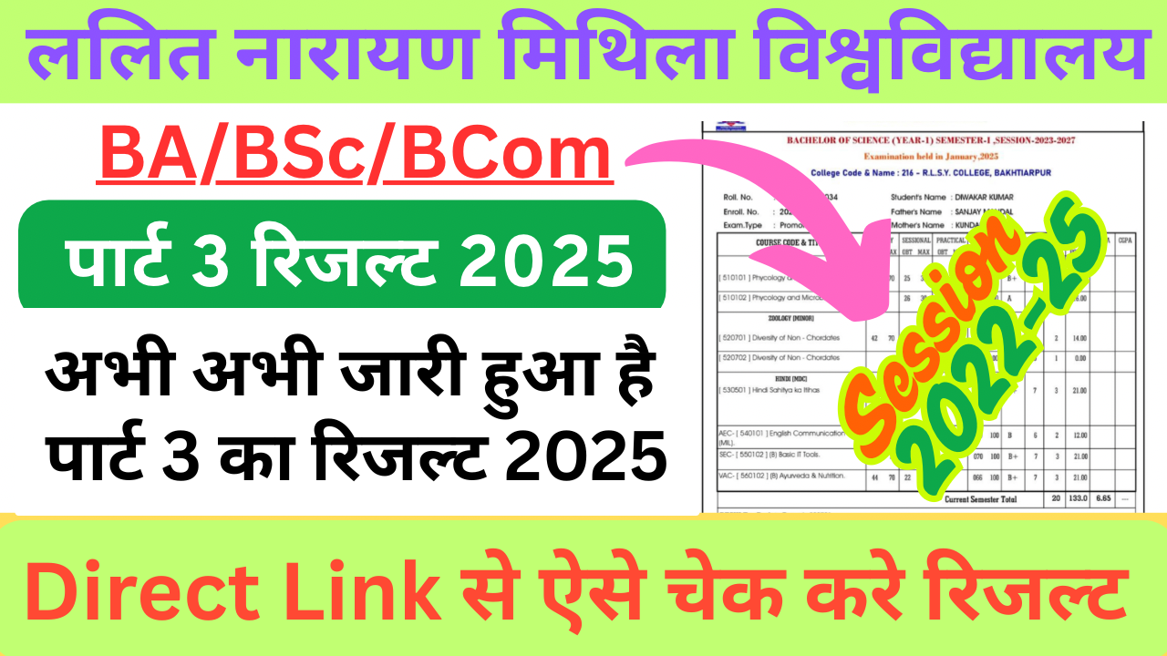 Check LNMU Part 3 Result 2025