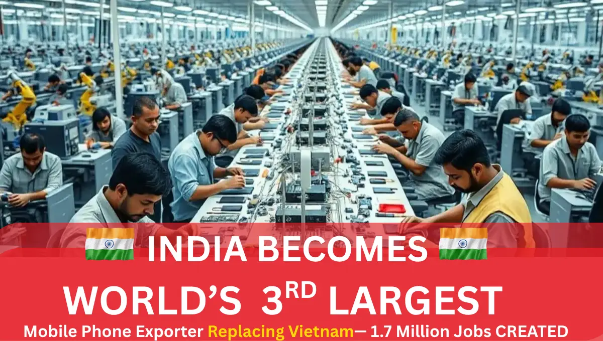 India becomes 3rd largest mobile phone exporter, surpassing Vietnam in 2024